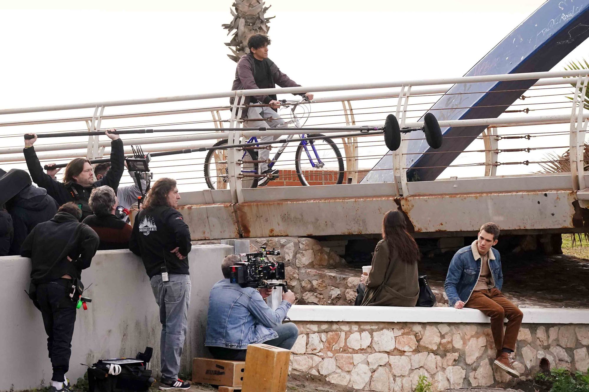 Una imagen del inicio del rodaje de la segunda parte de 'La chica de nieve' en Málaga.