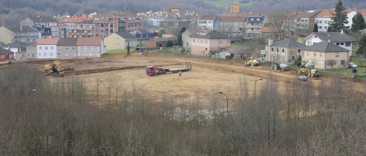 Estado que presentan las obras 
de la urbanización de A Trigueiriza, 
que dará continuidad a la trama 
urbana de Lalín.   | // BERNABÉ/JAVIER LALÍN