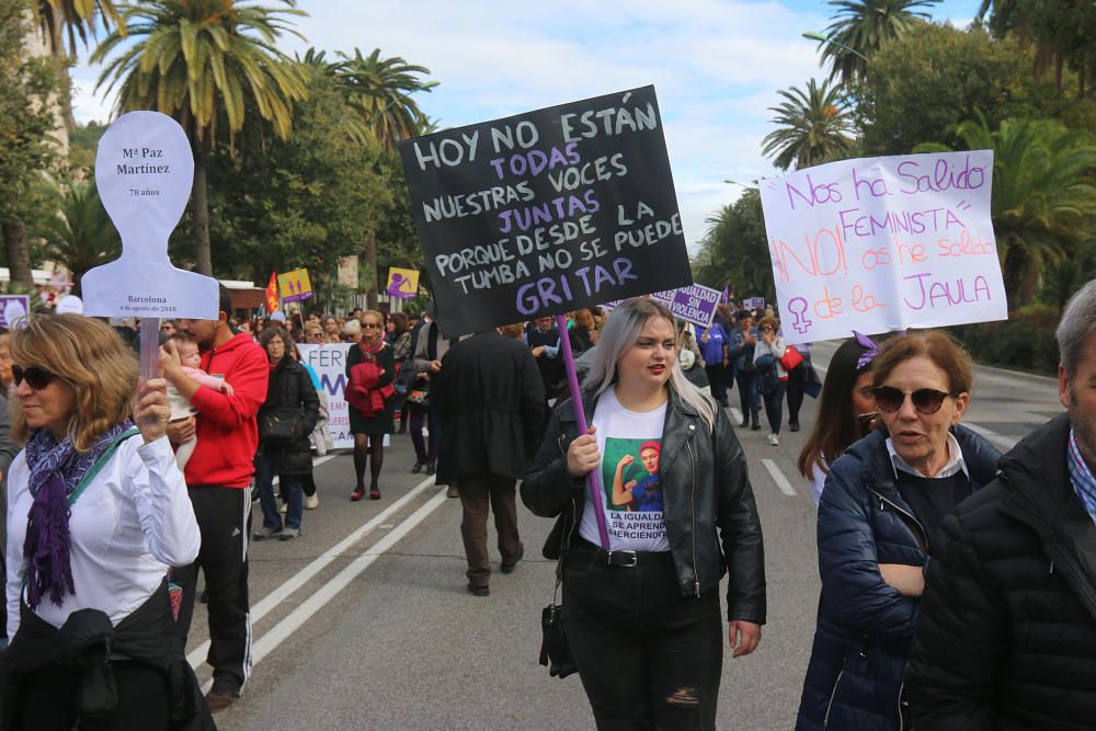 Manifestación contra la violencia de género en Málaga