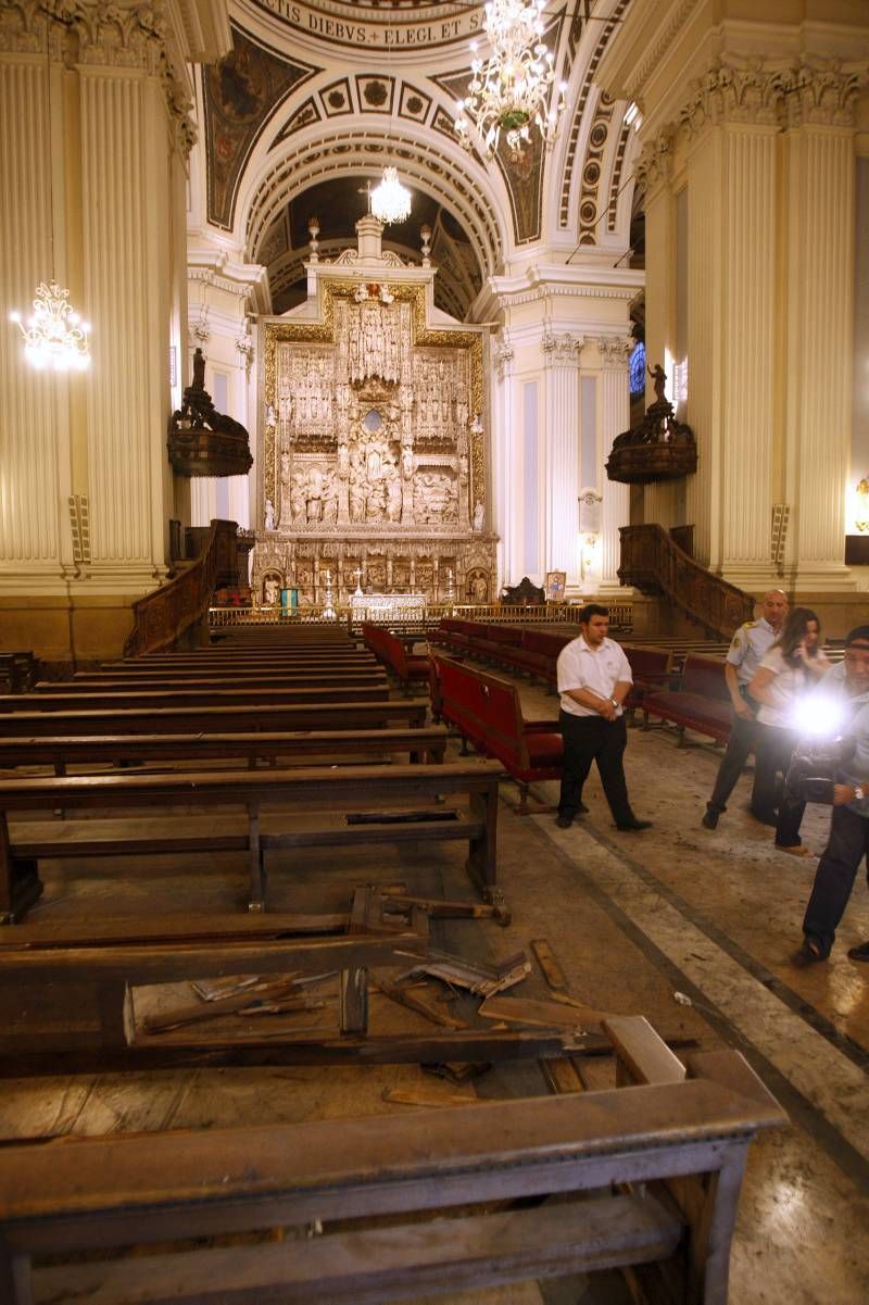 Fotogalería: Explosión en el interior de la basílica del Pilar