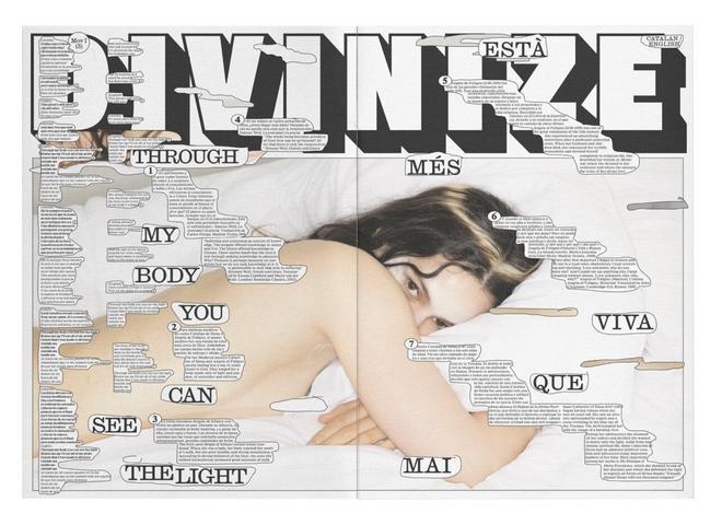 Una página del fanzine del Lux Tour.