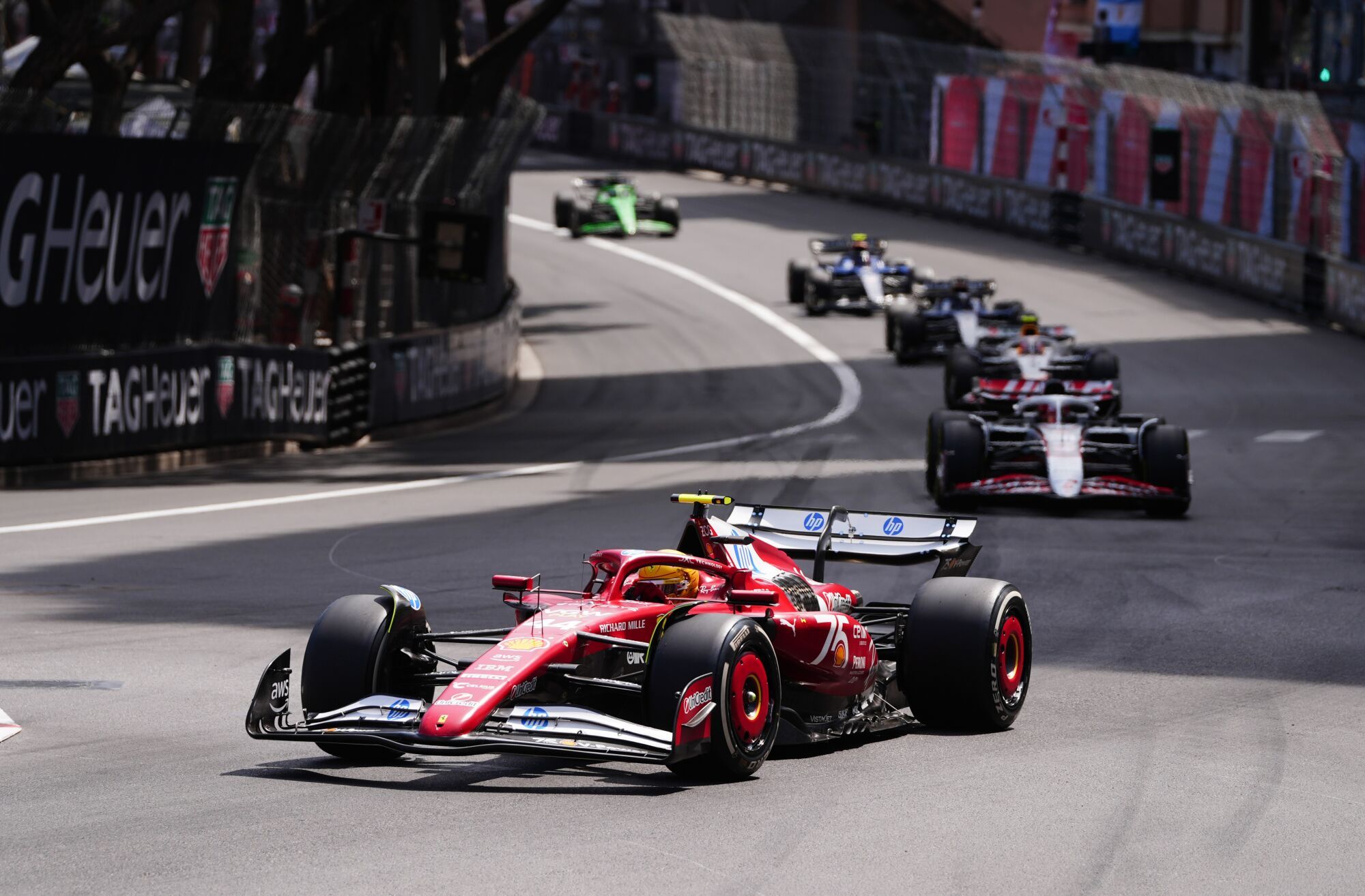 25 May 2025, Monaco: British Formula One driver Lewis Hamilton of Ferrari drives during the Formula 1 Monaco Grand Prix, at the Circuit de Monaco. Photo: David Davies/PA Wire/dpa 25/05/2025 ONLY FOR USE IN SPAIN. David Davies/PA Wire/dpa;motor rallying;motorsport;Formula 1 Monaco Grand Prix;