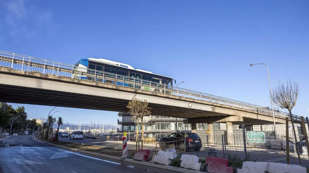 Derribo del último puente del Paseo Marítimo de Palma: cuenta atrás para el adiós al paso elevado de Paraires