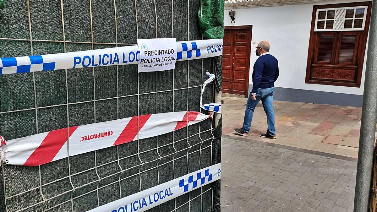 Obra precintada por la Policía Local de Los Llanos de Aridane. | | E.D.