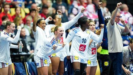 Las jugadoras francesas celebran un gol