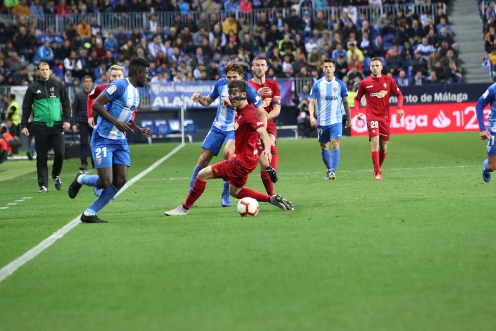 El Málaga se adelantó, perdonó y desapareció en una segunda mitad donde vio como el Osasuna remontaba para llevarse el choque