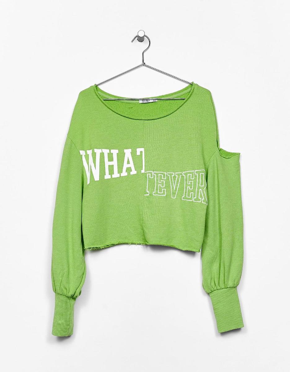 Amarás el verde por encima de todo: Sudadera de Bershka (15,99 euros),