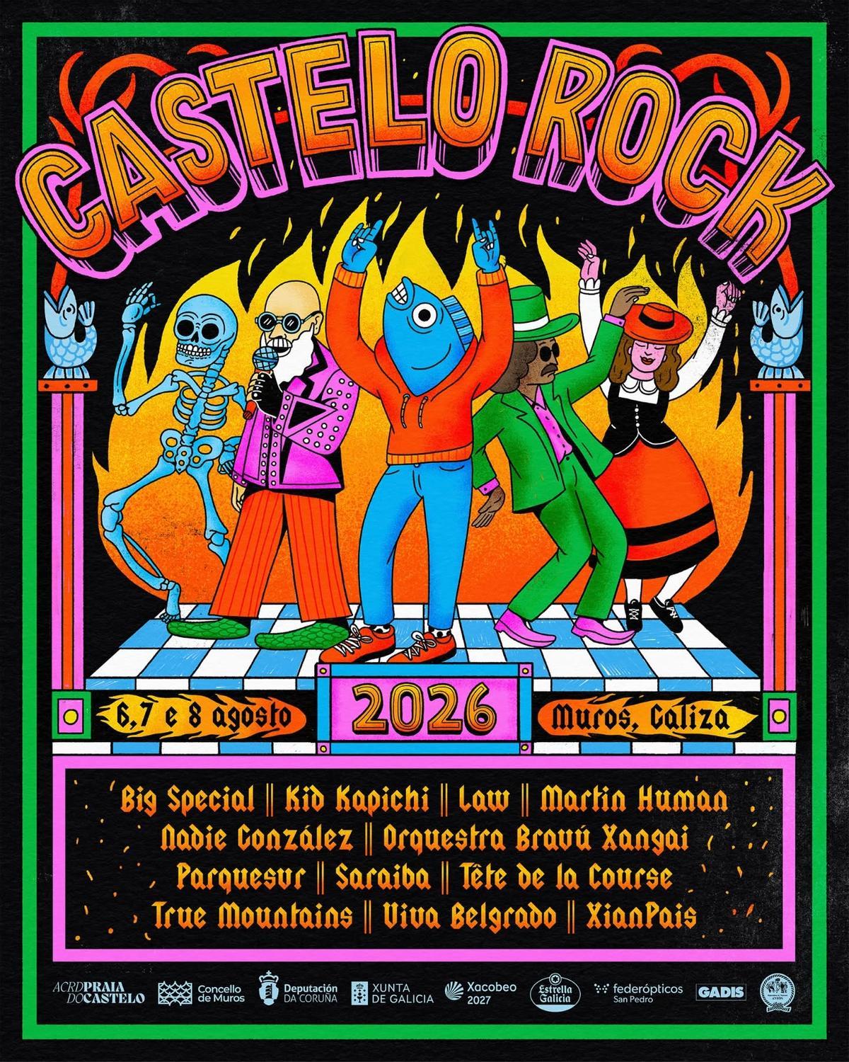Cartel do Festival Castelo Rock.