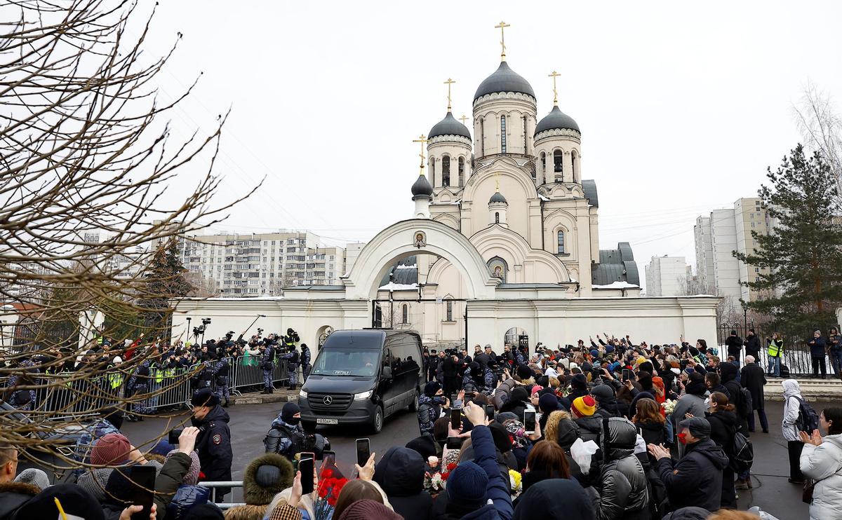 Funeral y ceremonia de despedida del político opositor ruso Alexei Navalny en Moscú