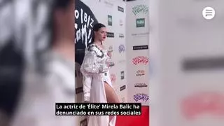 La actriz de 'Élite' Mirela Balic ha denunciado en sus redes la "agresión" de un fotógrafo en un photocall