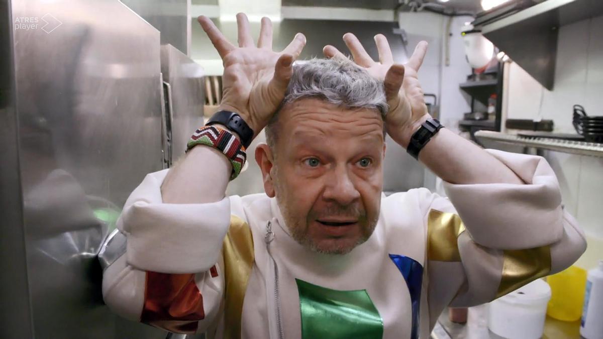 Alberto Chicote, asustado, en la pizzería (La Sexta).