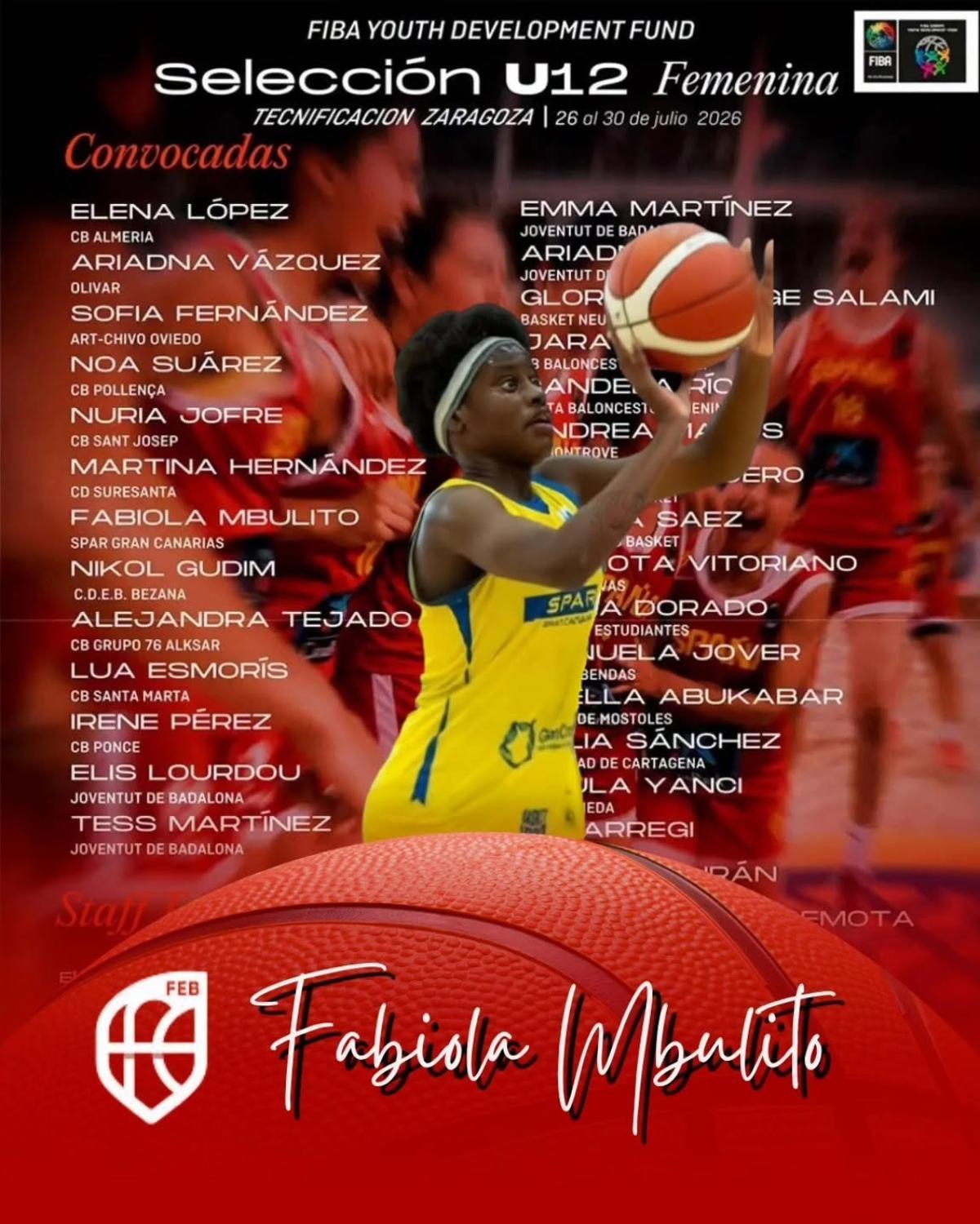 Fabiola Mbulito, de 12 años, la promesa del baloncesto canario, fallecida en la playa de La Laja, en Las Palmas de Gran Canaria