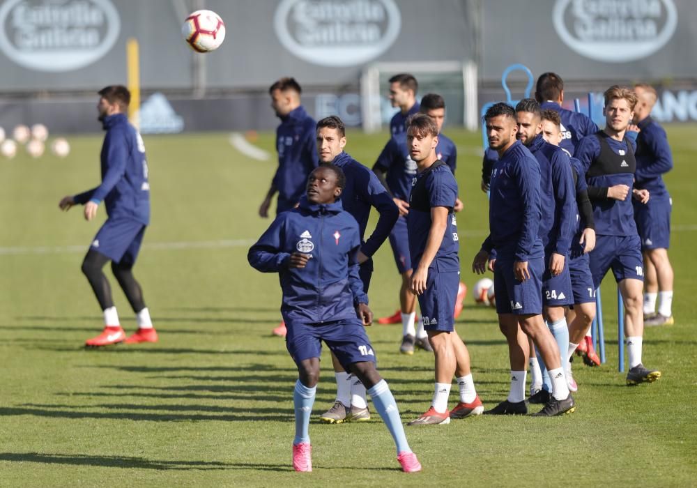 Sesión de entrenamiento, este lunes en A Madroa