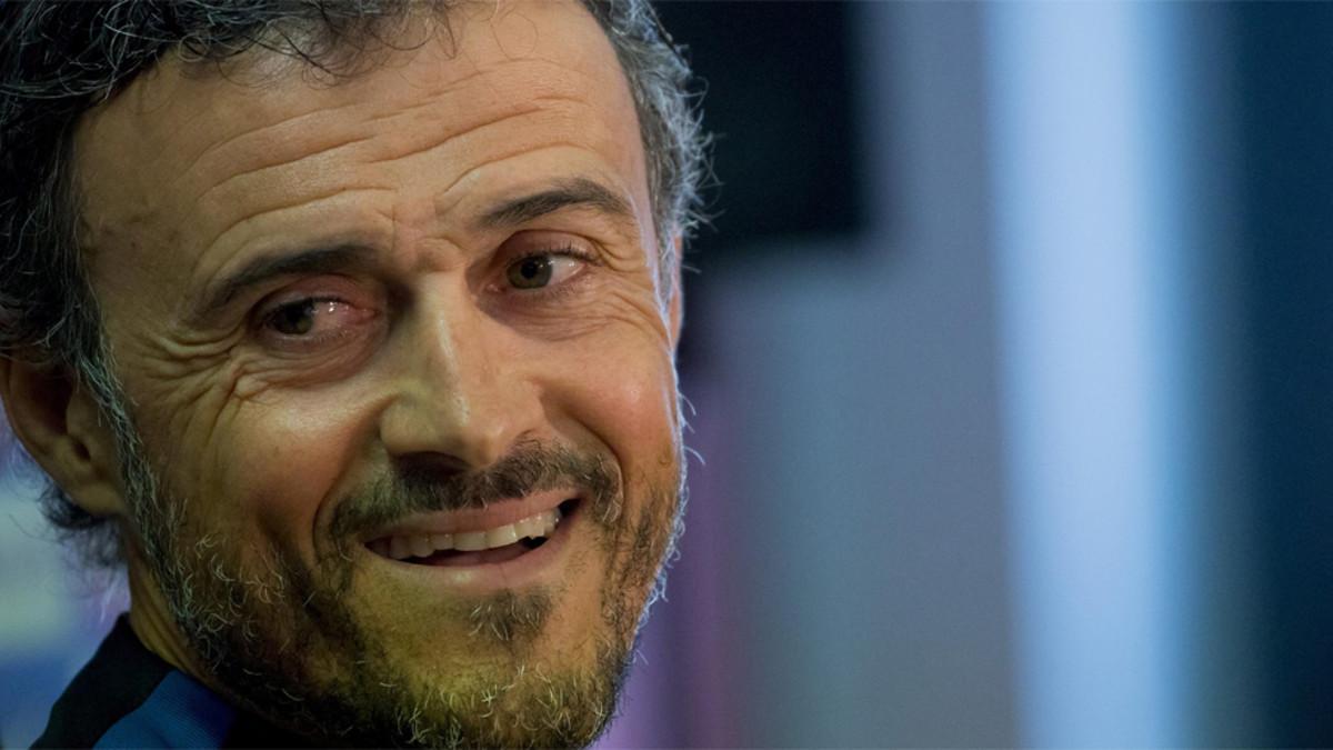 Luis Enrique estuvo sarcástico en la sala de prensa antes del derbi