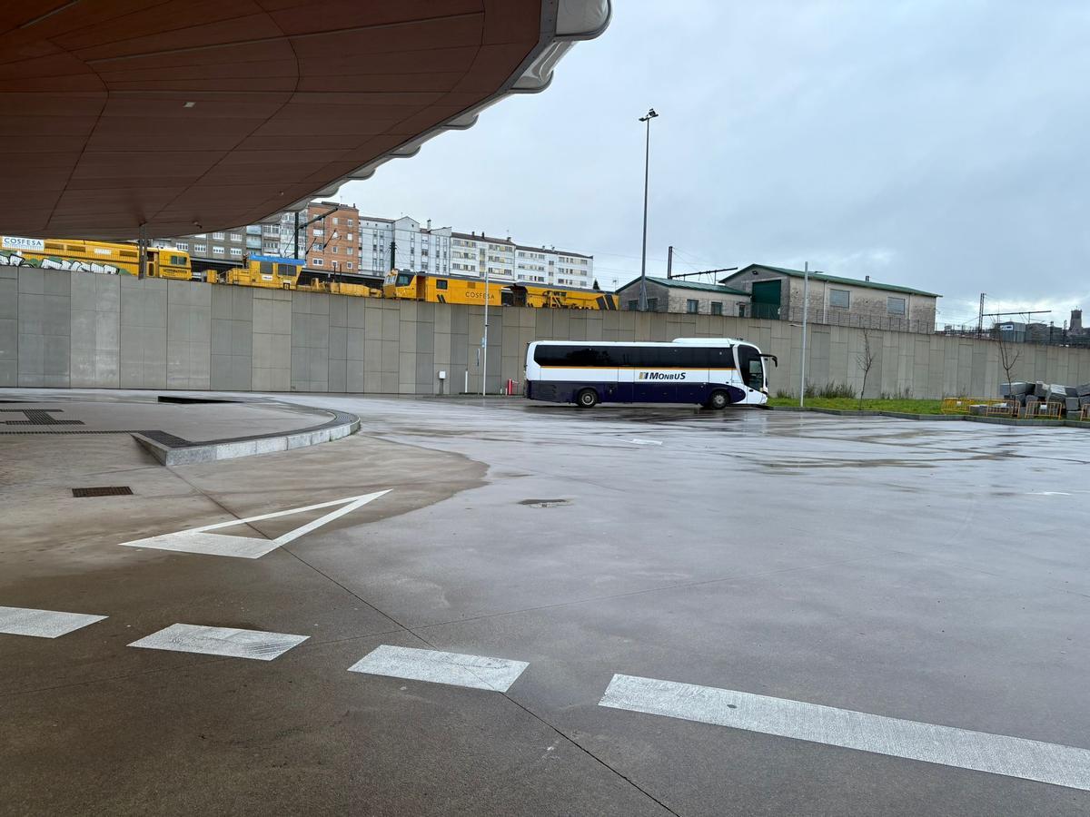 La estación de autobuses esta mañana en Santiago