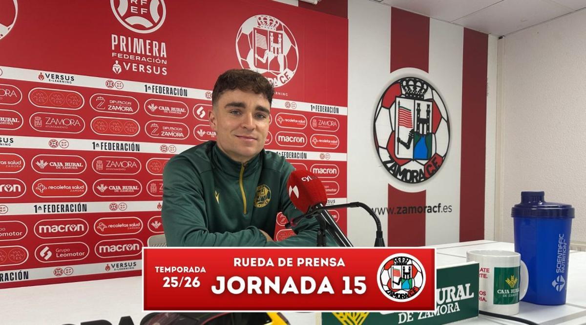 Monerris, antes de una rueda de prensa con el Zamora.