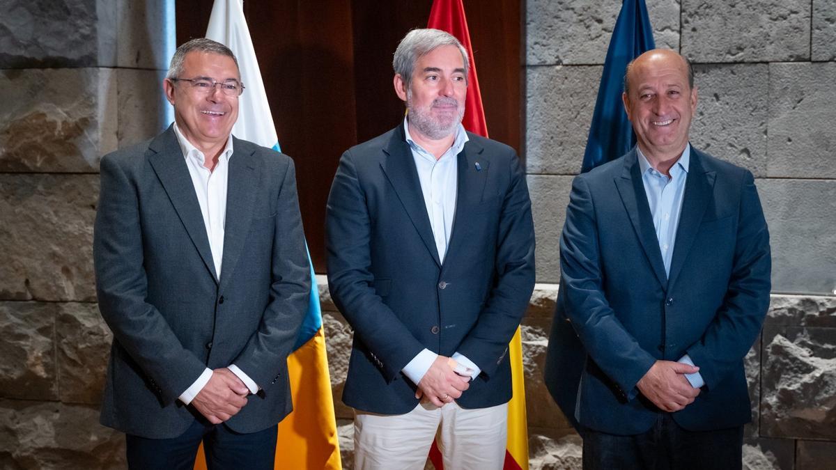 Félix Hernández, Fernando Clavijo y José Francisco Pérez.