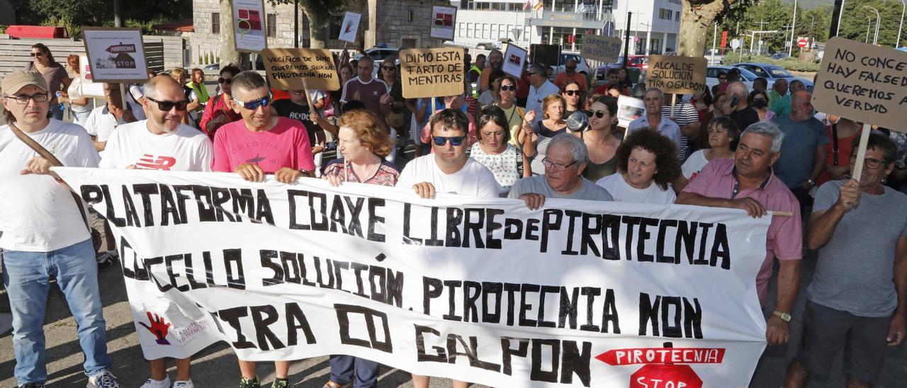 Protesta contra la pirotecnia.