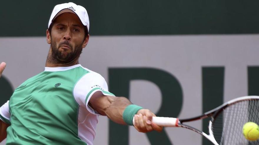 Verdasco, en un golpe del partido ante Cuevas.