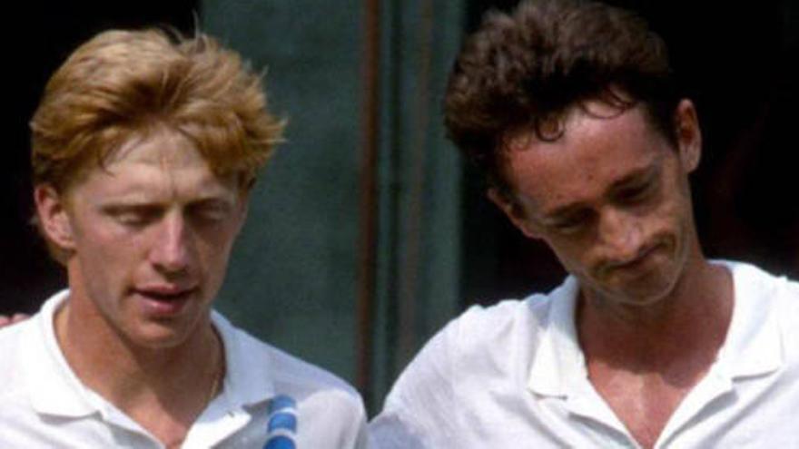 Boris Becker y Peter Doohan