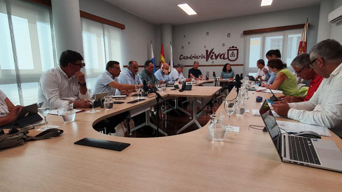 Reunión del Comité Ejecutivo de la Fecam en Candelaria, ayer. | | E.D.