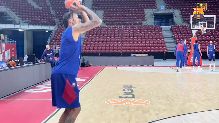 Sesión de tiro del Barça en el Arena 8888 de Sofía para preparar el debut en la Euroliga