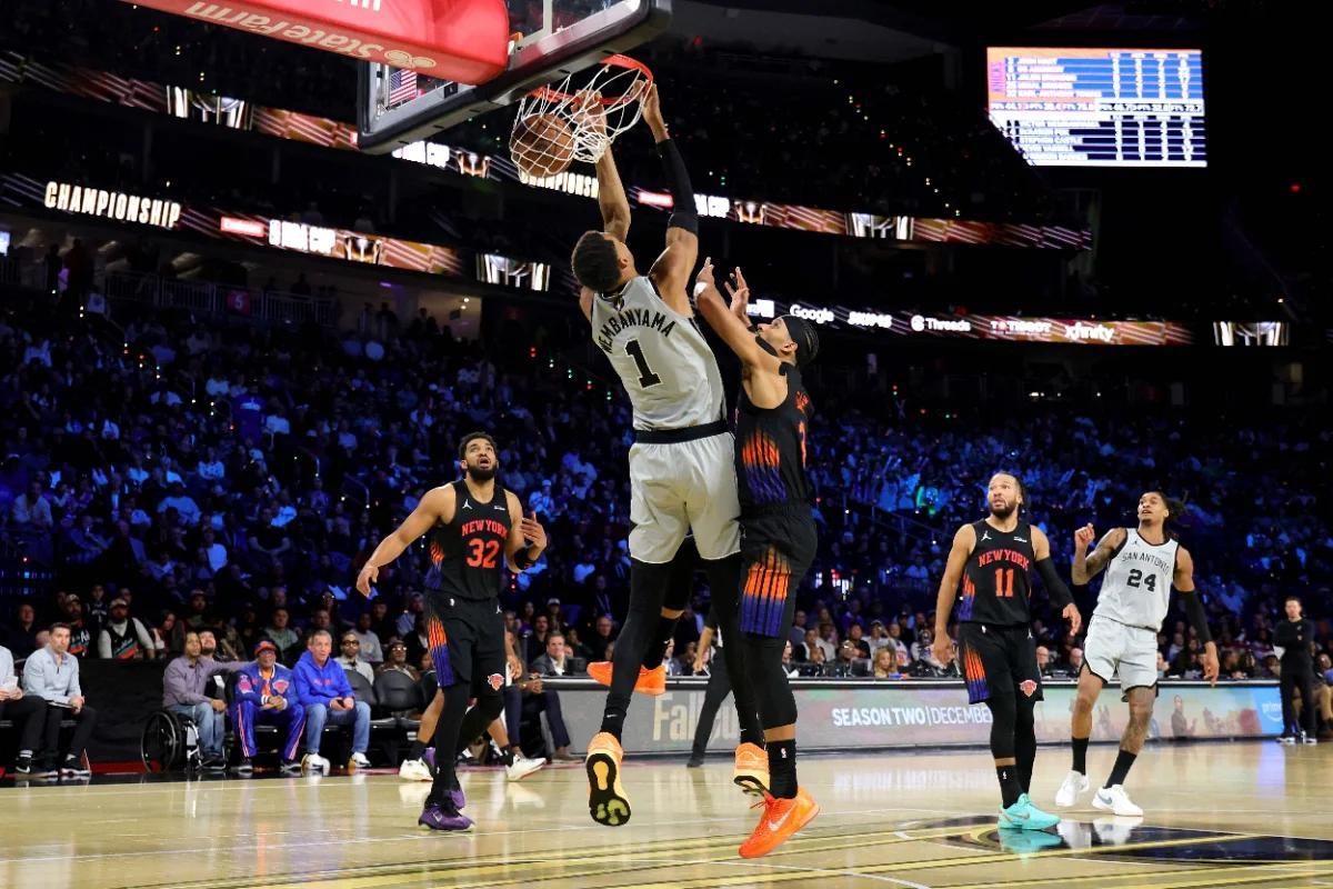 Wembanyama, en la final de la NBA Cup ante San Antonio