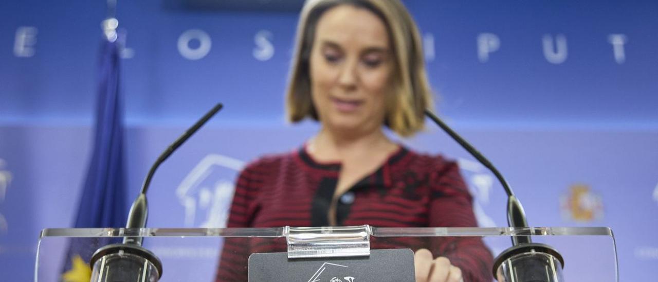 La secretaria general del PP, Cuca Gamarra, en el Congreso.