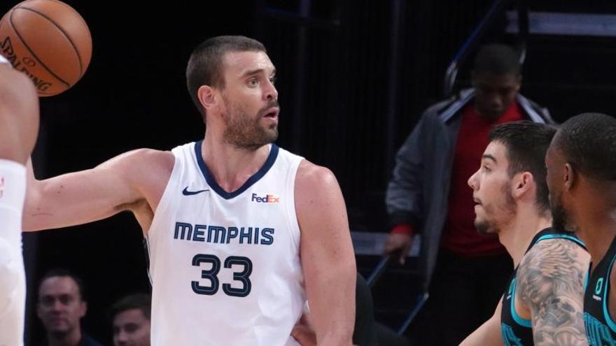 Marc Gasol en un partido con los Memphis.