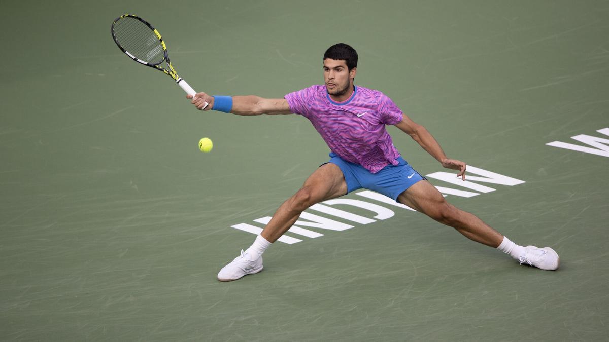Carlos Alcaraz, en la pasada edición de Indian Wells.