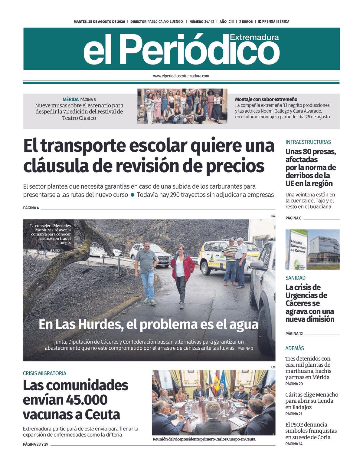Consulta la portada correspondiente al día 25 de agosto de 2026