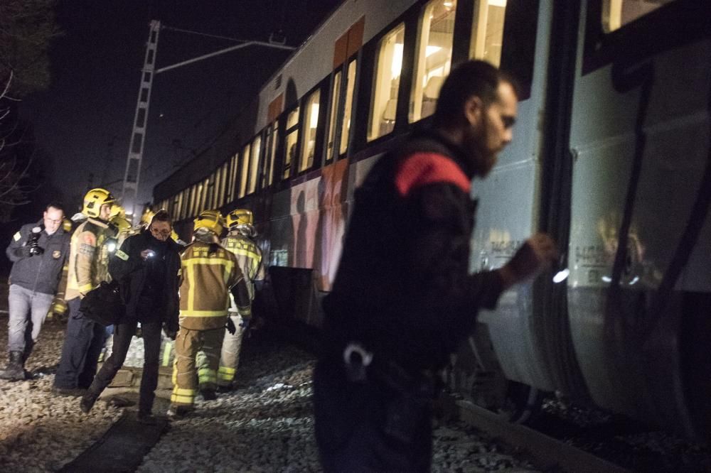 Accident entre dos trens entre Manresa i Sant Vice