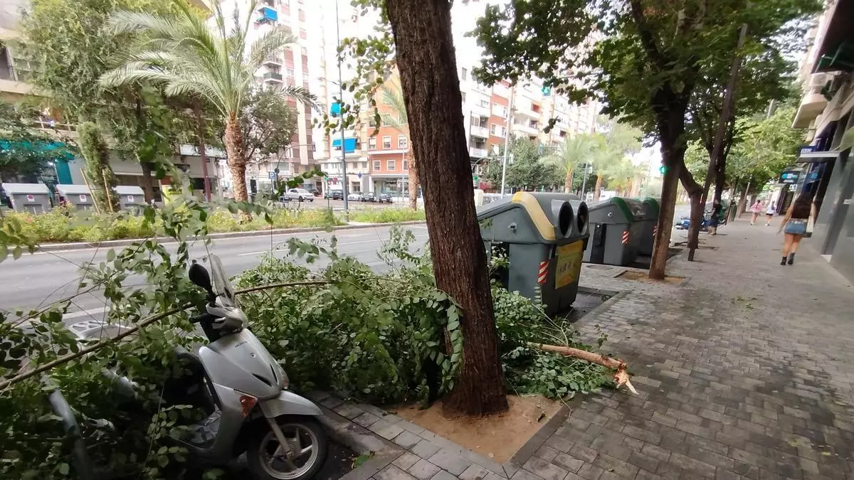 Las tormentas barren el interior de la Región de Murcia