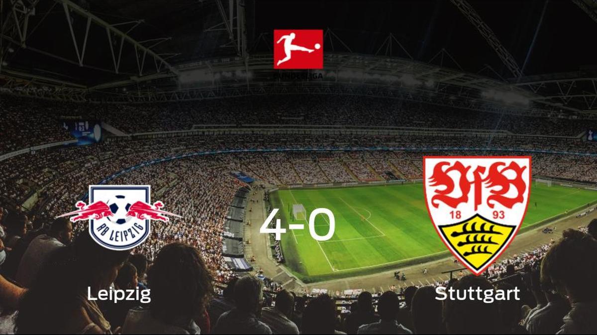 Tres puntos para el casillero del RB Leipzig tras golear al Stuttgart (4-0)