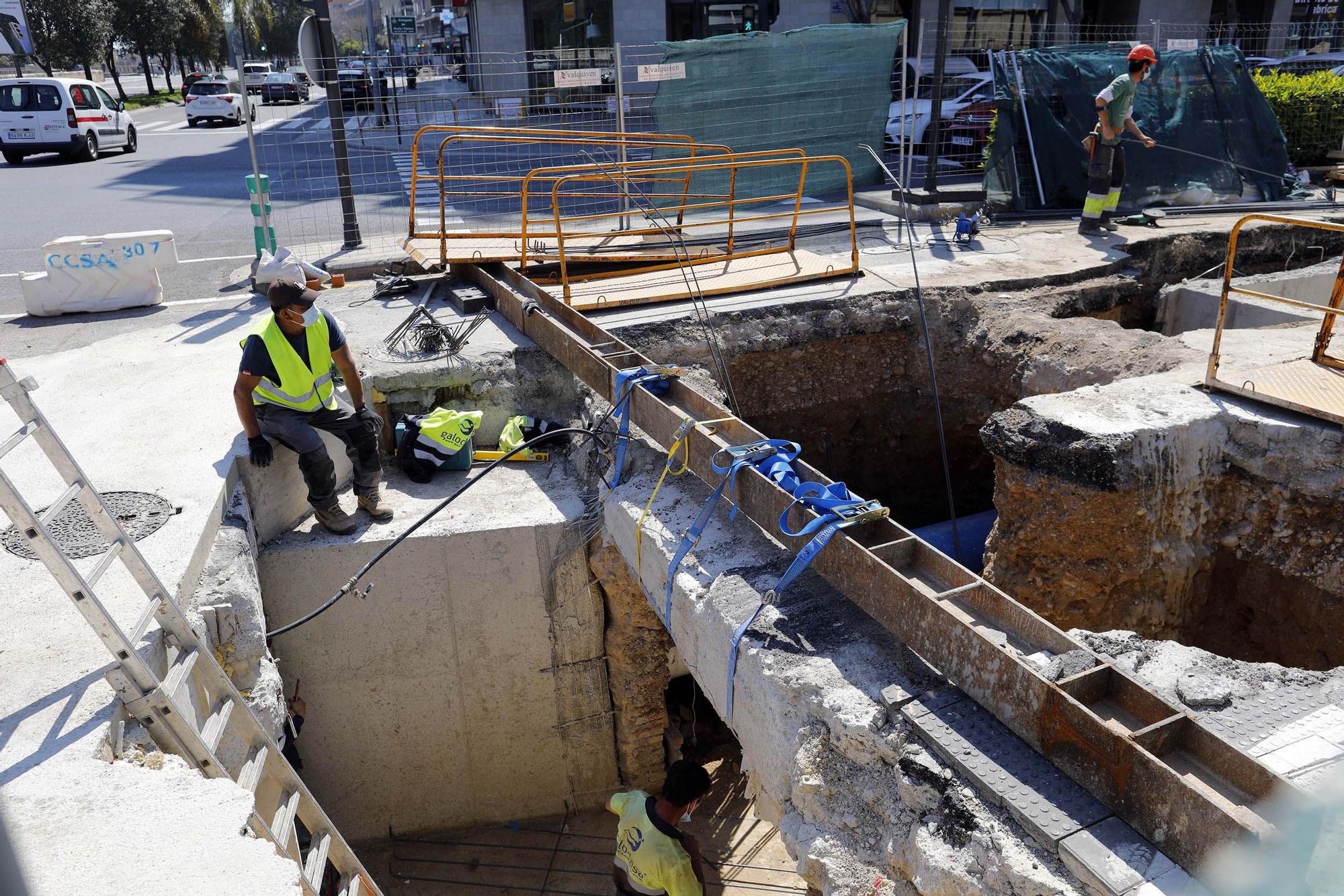 Así avanzan las obras de Peris y Valero