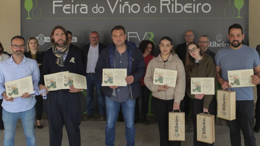 Premiados en la Feira do Viño do Ribeiro.