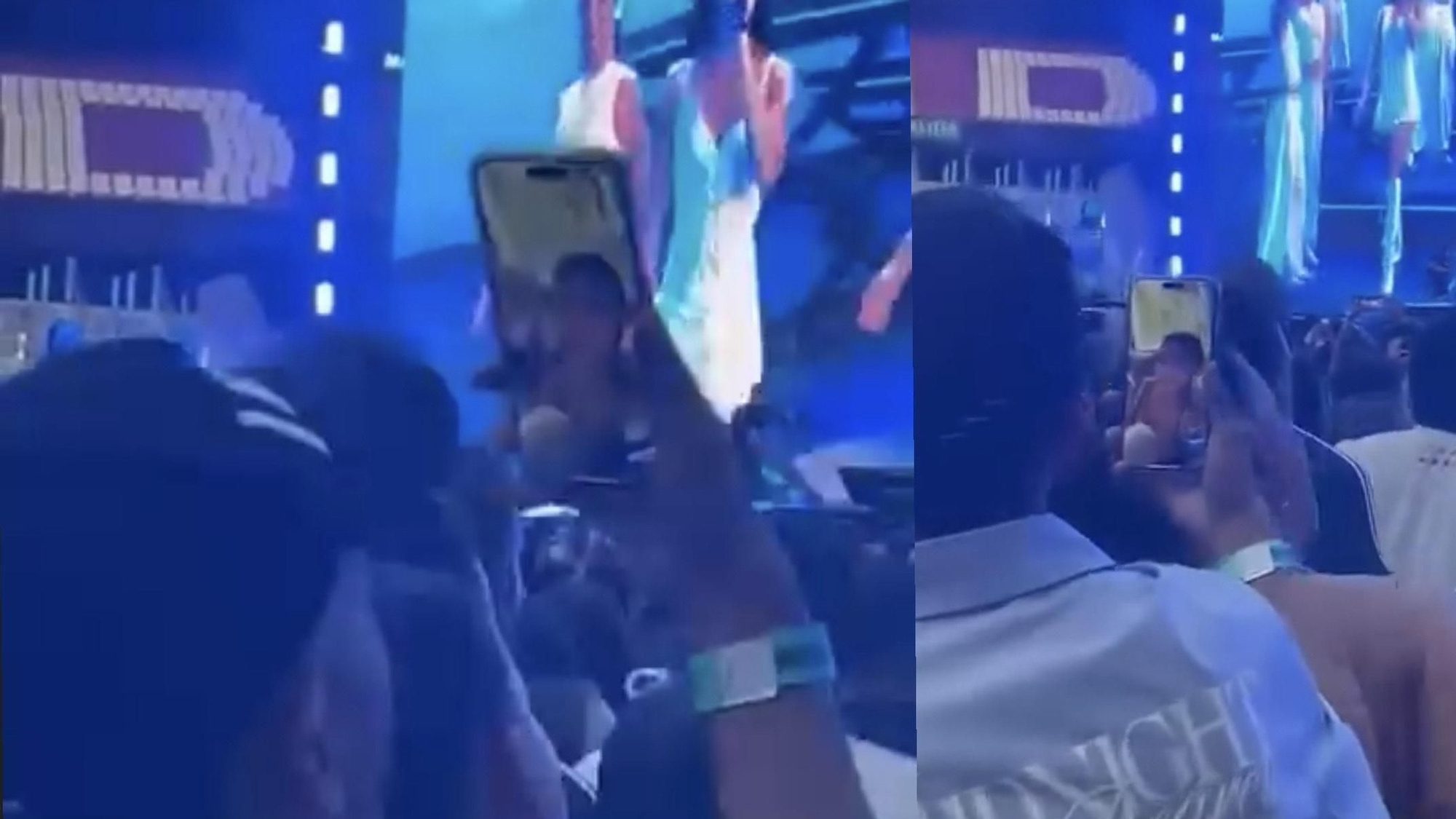 Uxue, exnovia de Plex, en el concierto de Aitana en Madrid
