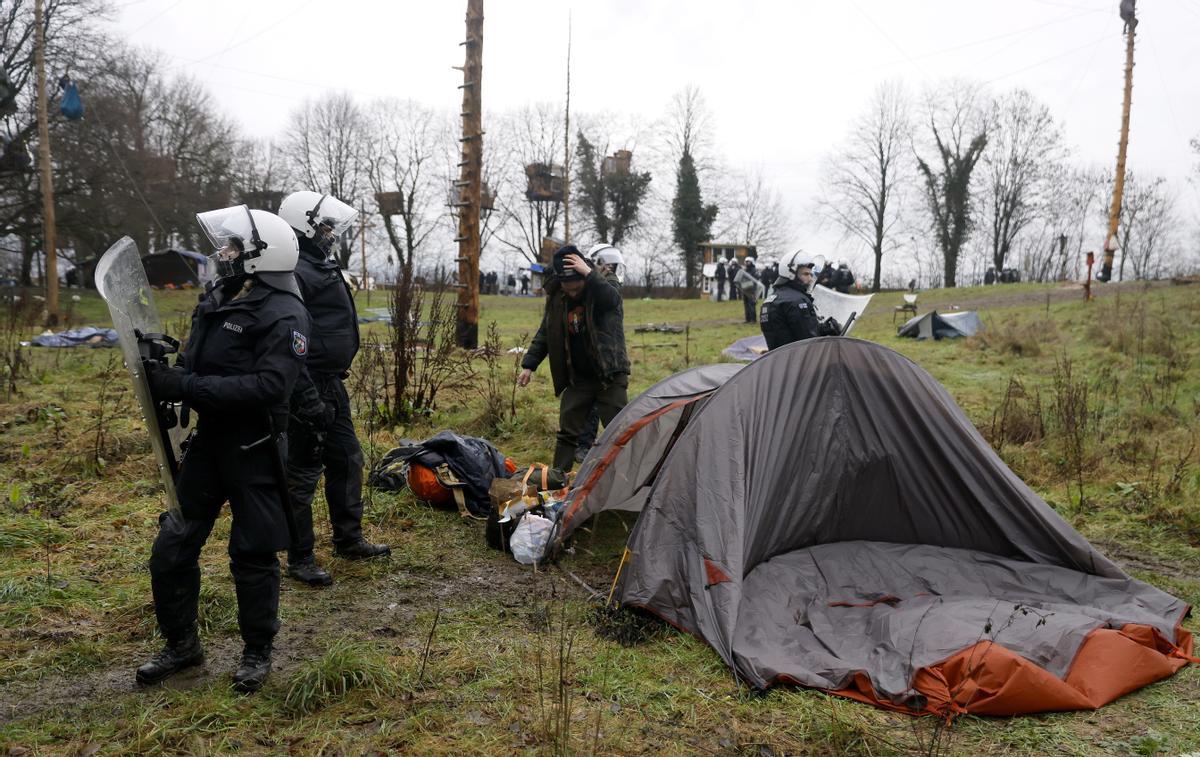 Protesta contra una mina de carbón en Alemania