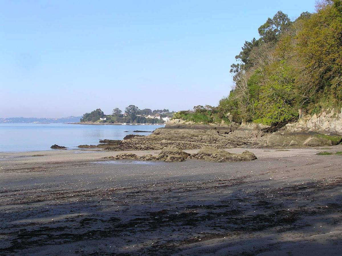 La playa de Río Castro, en Fene