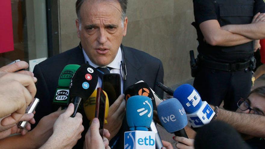 El presidente de la Liga, Javier Tebas // EFE