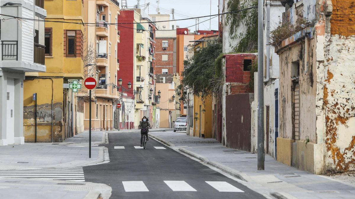 Así ha concluido la nueva urbanización en el Cabanyal