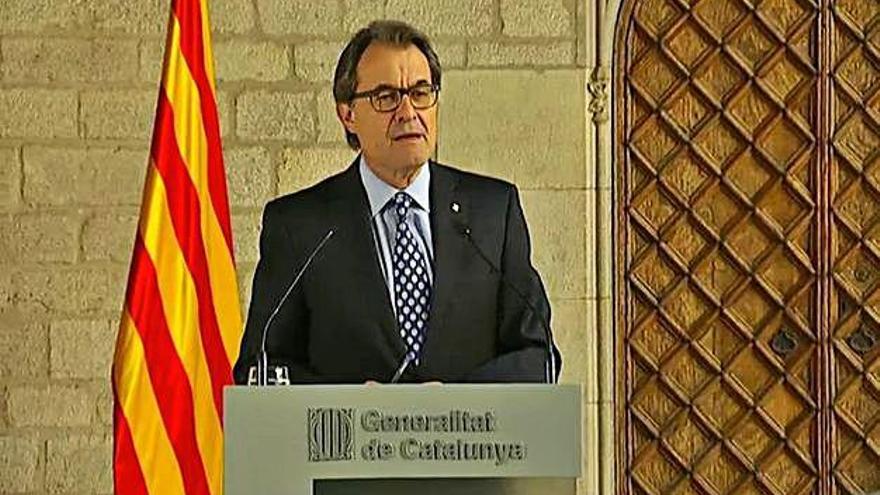 Artur Mas, en una compareixença quan era president de la Generalitat.