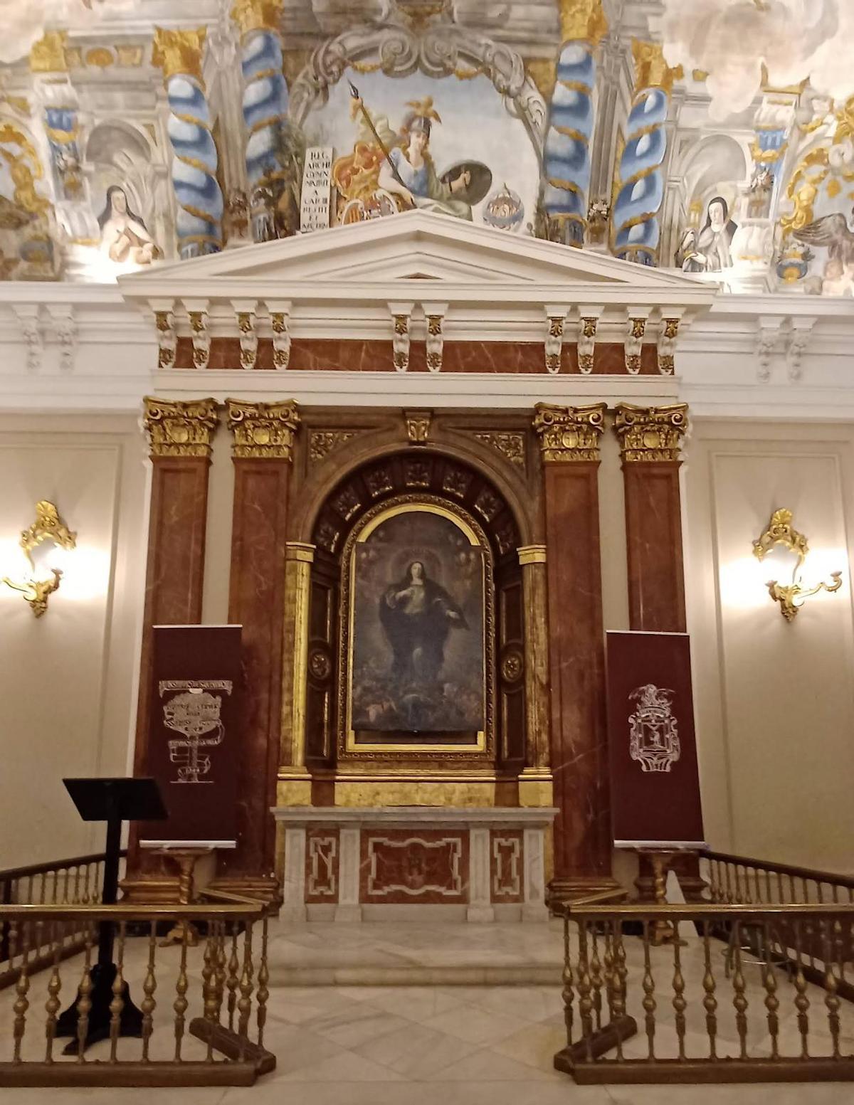 Cabecera de la Capilla de los Reales Estudios, Exposición Las Raíces de la Ciencia.