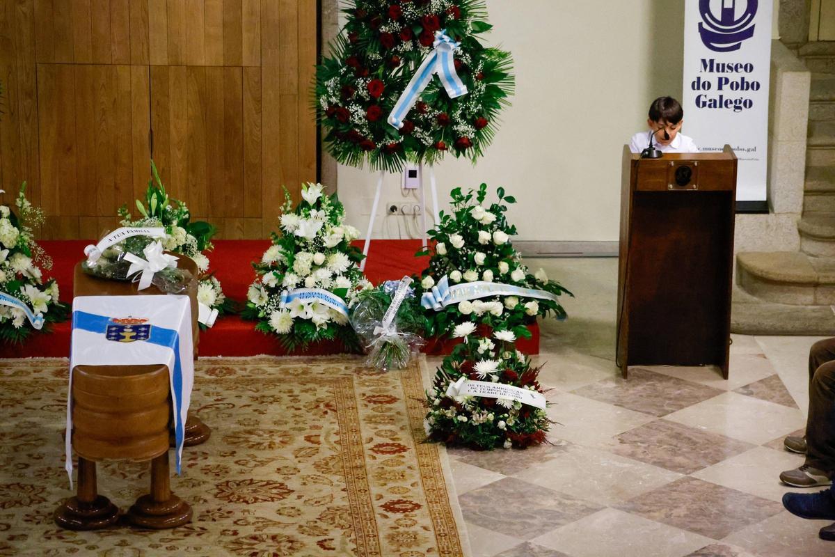 Acto de homenaje a Justo Beramendi en el Museo do Pobo Galego