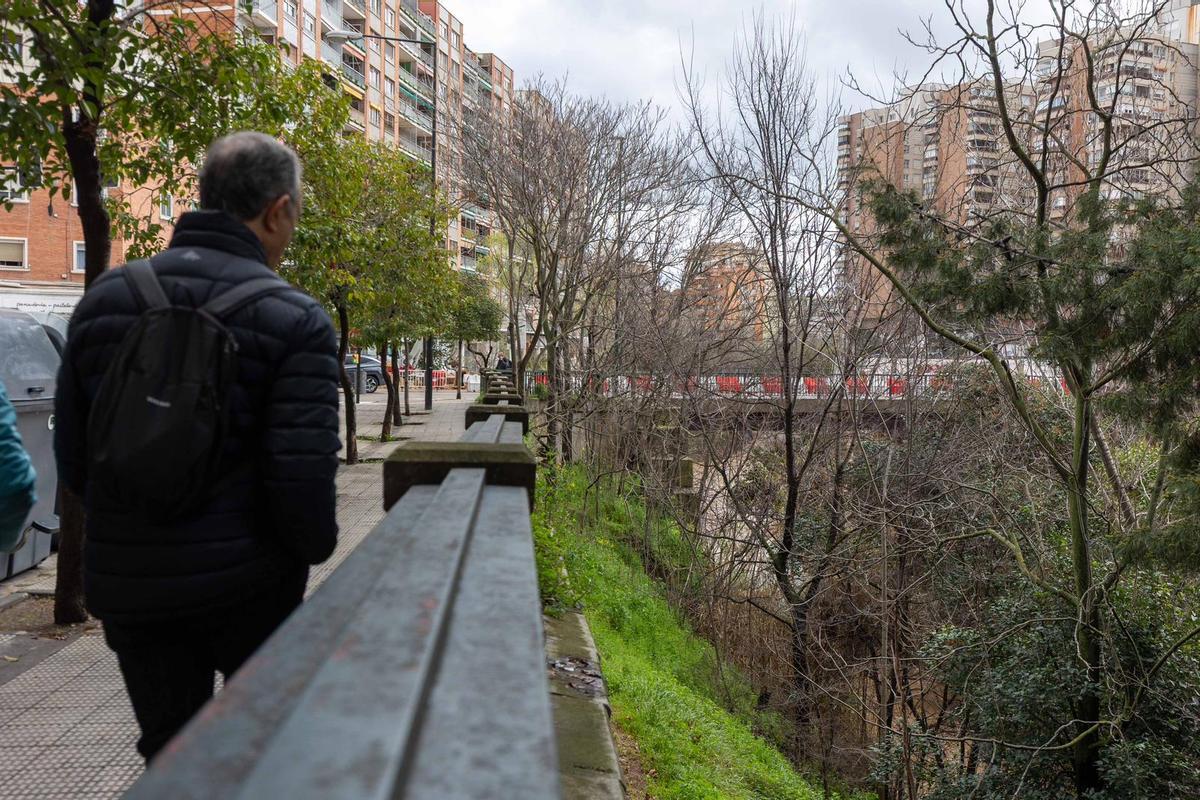 En imágenes I El río Huerva, a su paso por Zaragoza tras las últimas lluvias