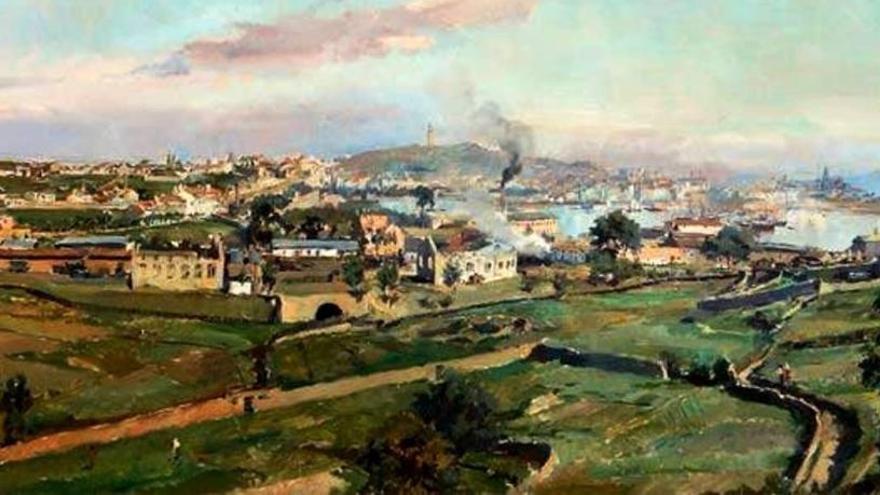 &#039;Vista da Coruña&#039; (1891), de Alejandro Ferrant Fischermans, en Belas Artes.