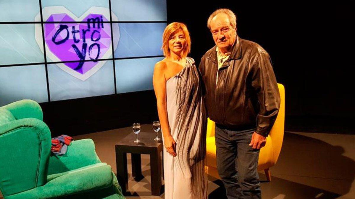 Juan Carlos 'Milonguita' Heredia junto a la periodista Fabiana Dal Prá