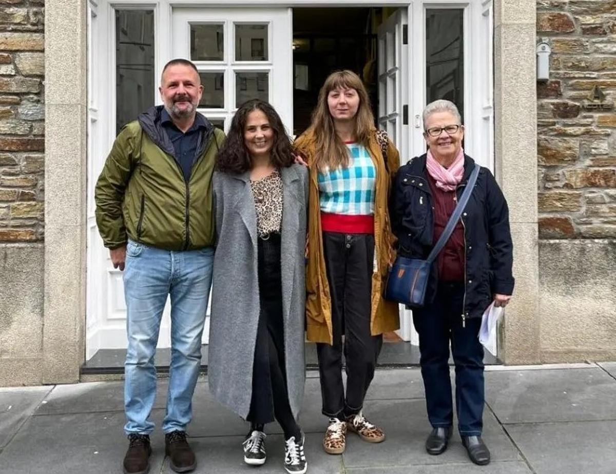 Javier Brage, María Brey, Nazaret López y Sor Clara