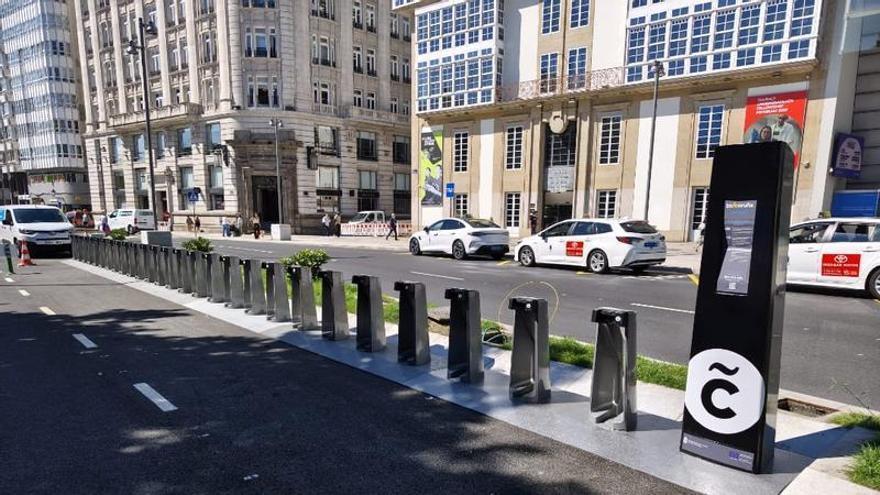 La parada de BiciCoruña de los Cantones de A Coruña sube de 19 a 27 vehículos