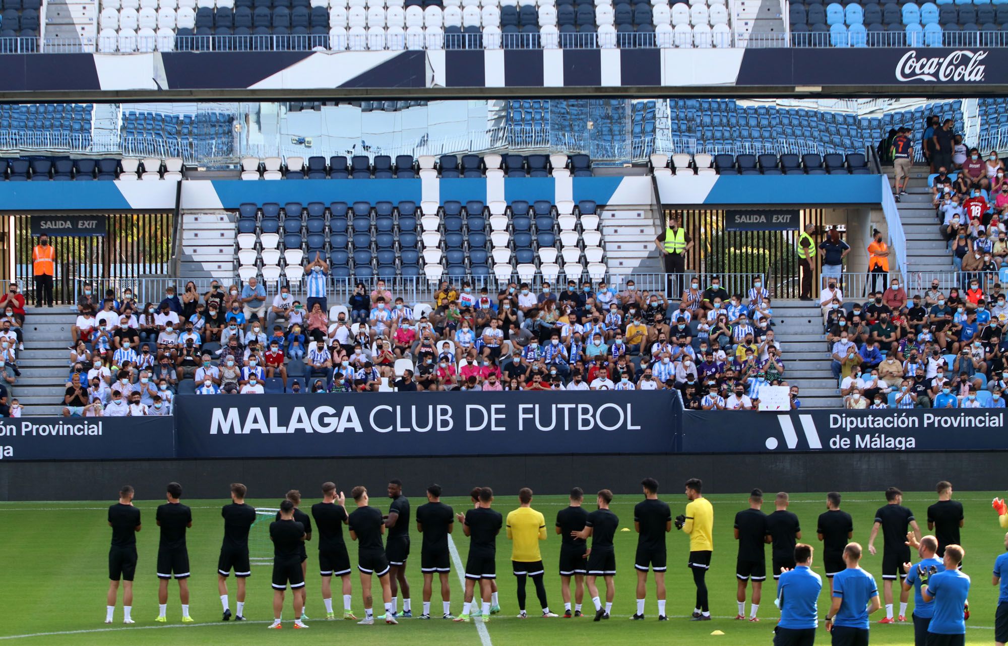 Entrenamiento a puerta abierta del Málaga CF